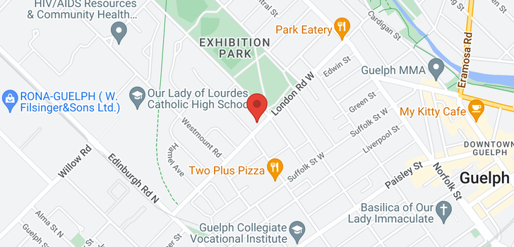 map of 145 LONDON Road W